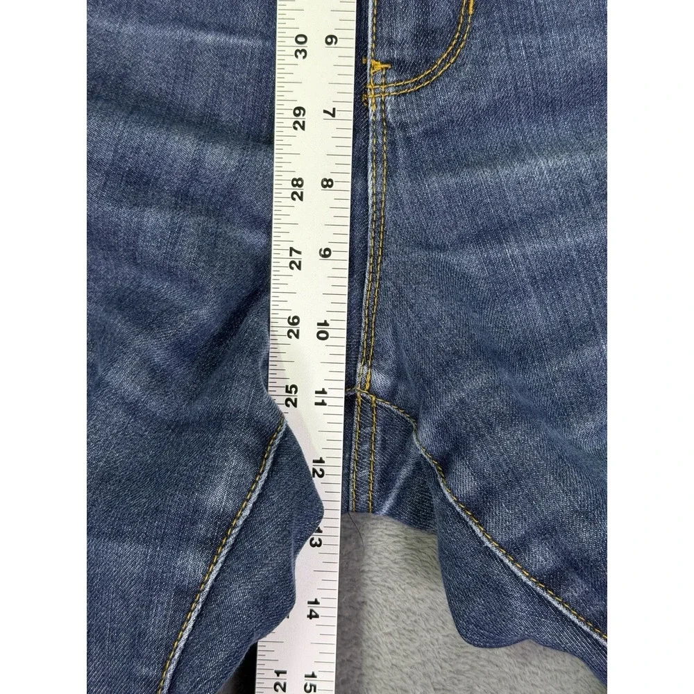 Michael Kors Jeans Womens 18W Plus Blue Dark Wash High Rise Baggy Wide‎ Leg